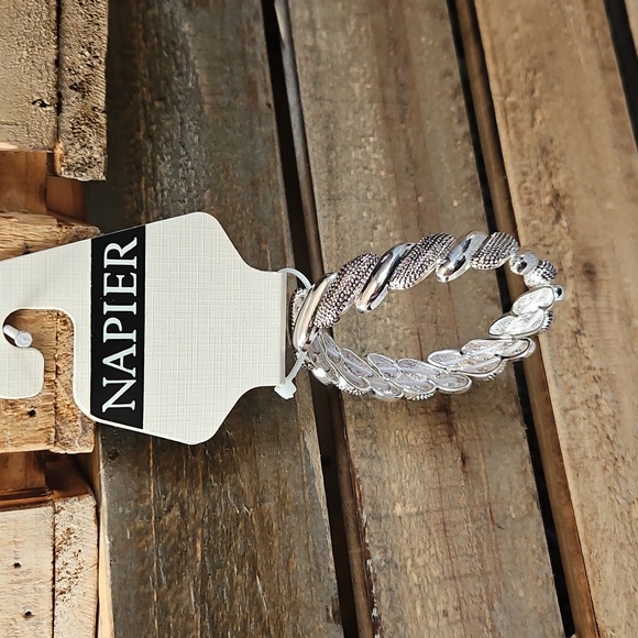 Napier Jewelry - Napier Sterling Silver Bracelet, Stretchable